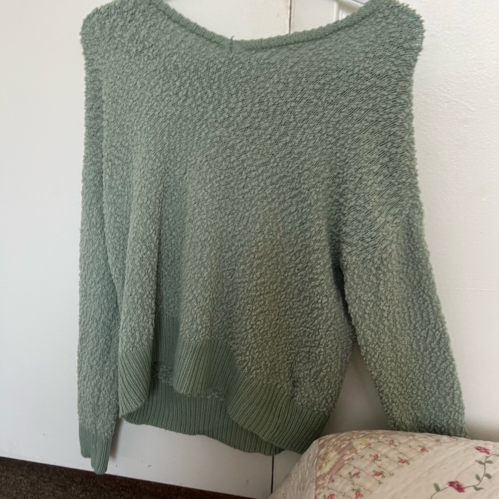 Maurices Soft Textured Green Sweater